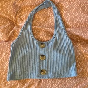 Blue halter top (Barley worn)